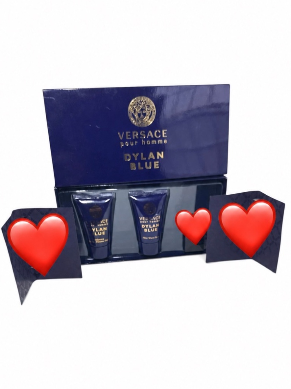 NIB SEALED Versace Pour Homme Dylan Blue Mini Gift Set Shower Gel Balm Etc